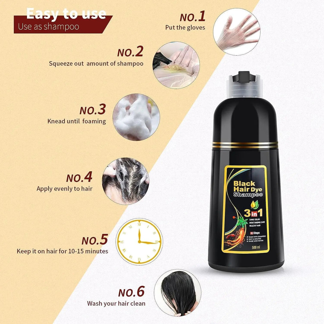 BLOSDREAM Black Hair Shampoo 3 in 1-100ml (Pack of 2)