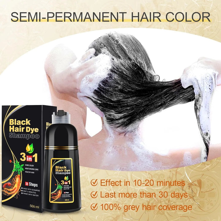 BLOSDREAM Black Hair Shampoo 3 in 1-100ml (Pack of 2)