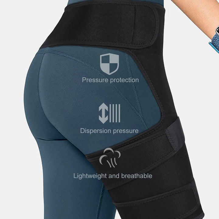 Hip Brace Compression Brace for Hamstring Injury Sprains Sciatic Nerve Fitness Running & Yoga